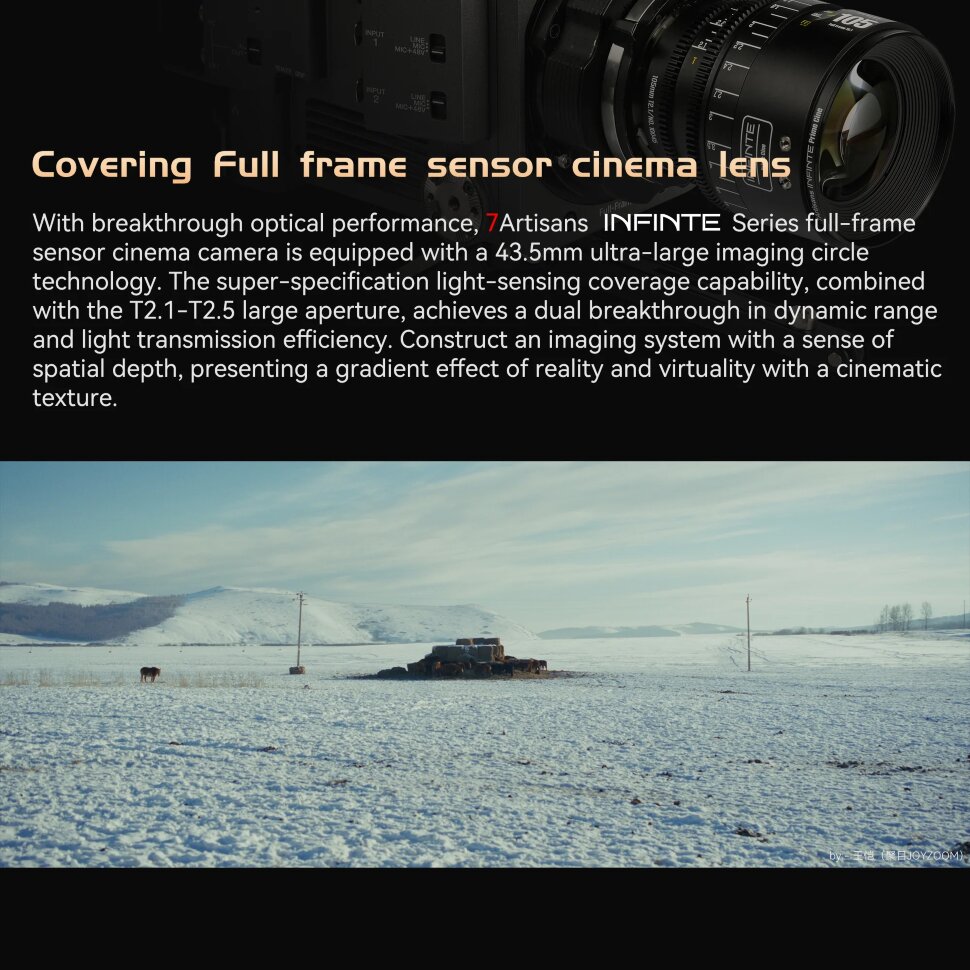 Объектив 7Artisans INFINTE 50mm T2.1 PL-Mount Чёрный