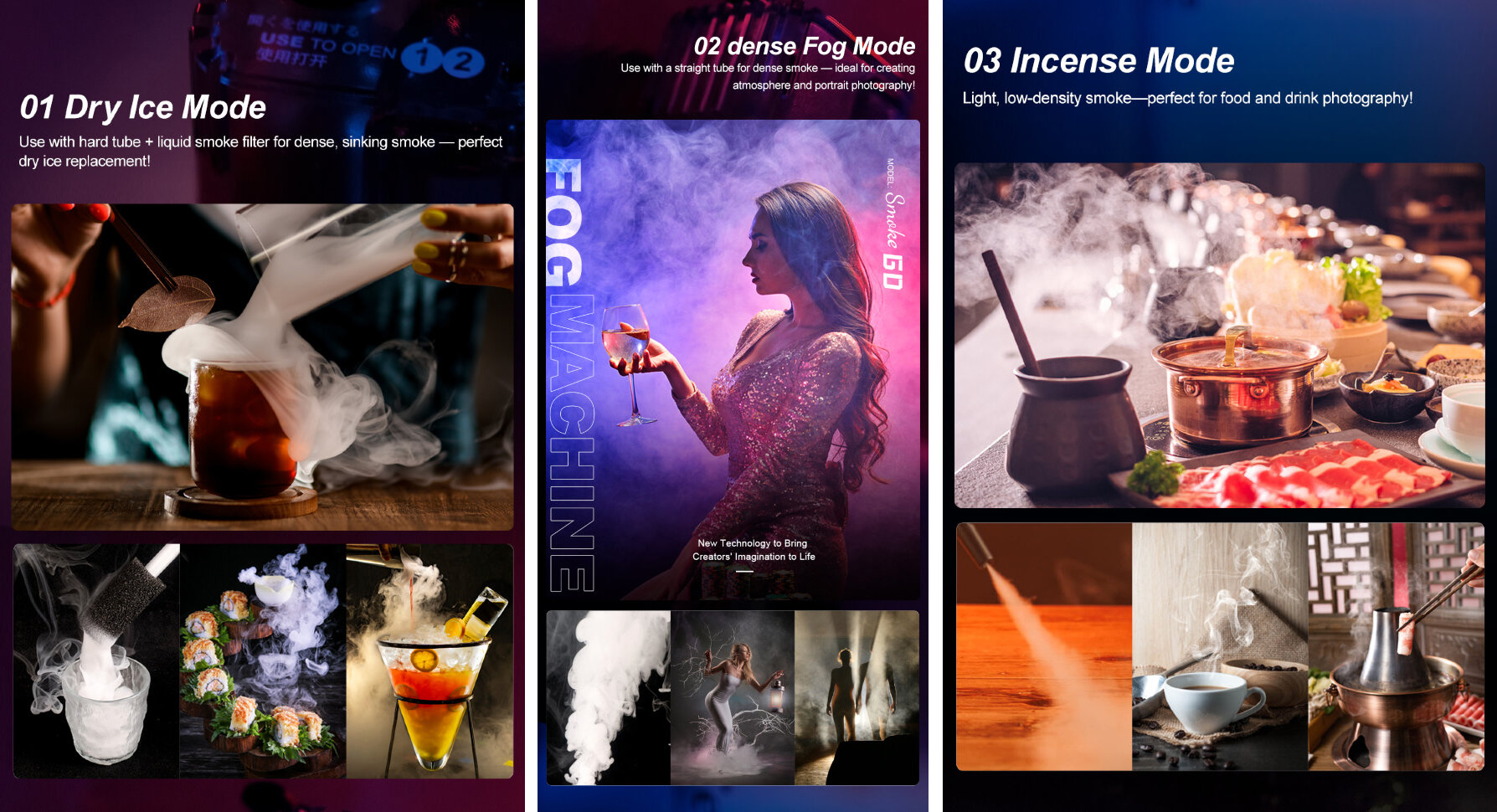 Портативный генератор дыма LensGo FOG MACHINE Smoke Go