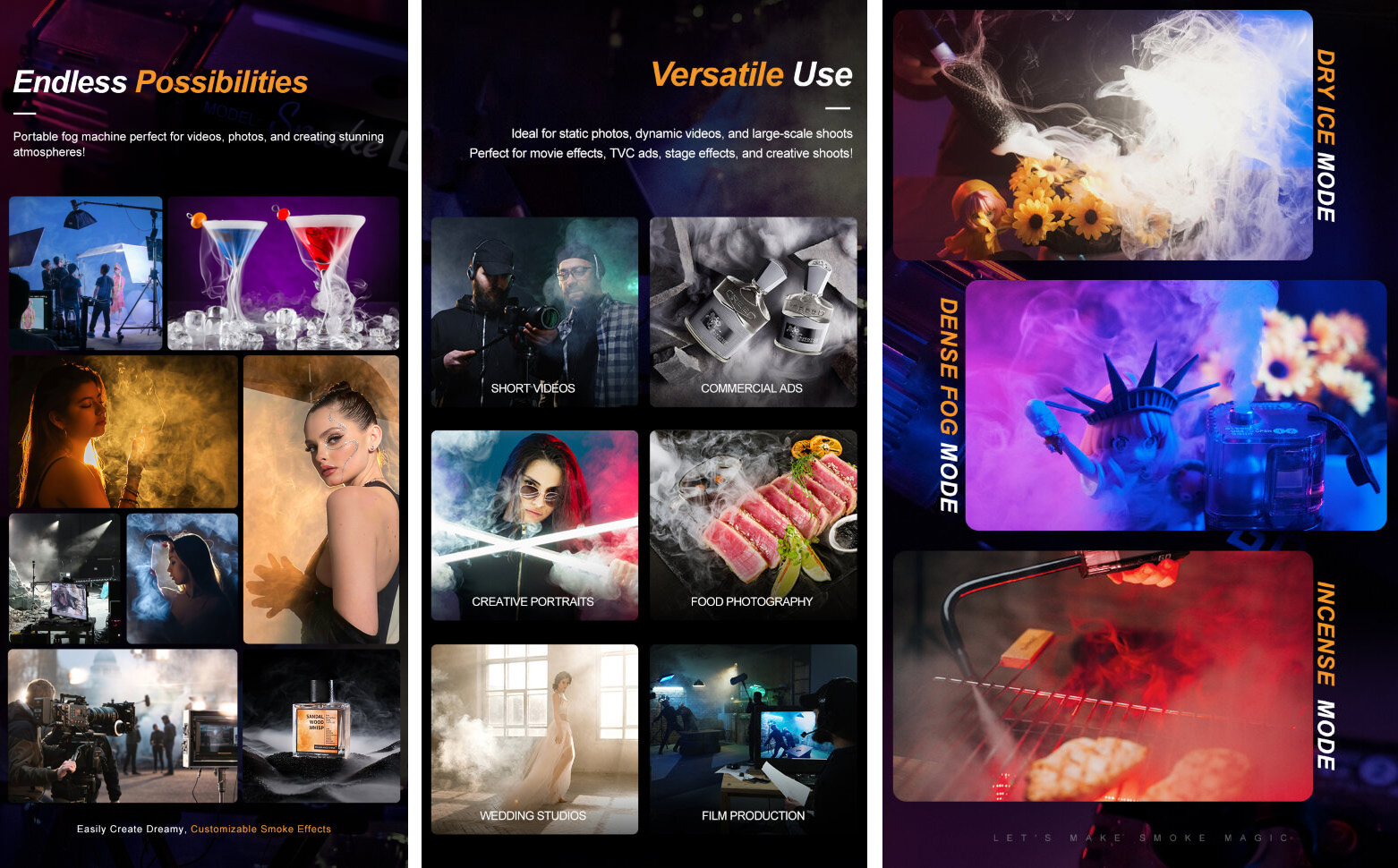 Портативный генератор дыма LensGo FOG MACHINE Smoke Go