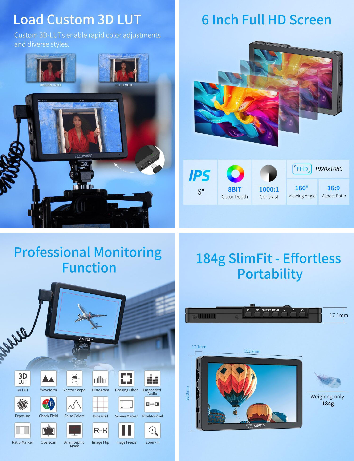 Операторский монитор Feelworld T6