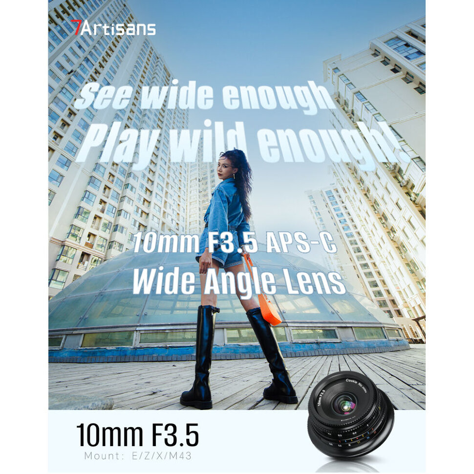 Объектив 7Artisans 10mm F3.5 Micro 4/3