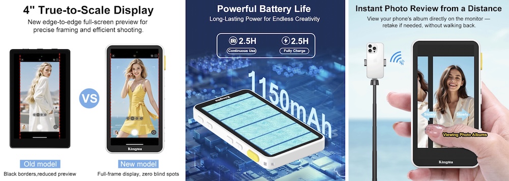 Монитор для селфи KingMa VL-PH02 Ultra Белый