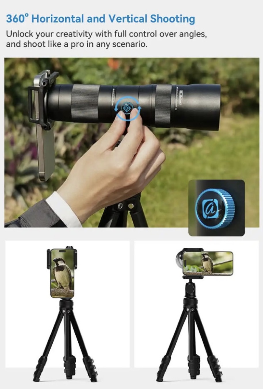 Объектив Apexel TeleCular 3 20–60X Telephoto для смартфона