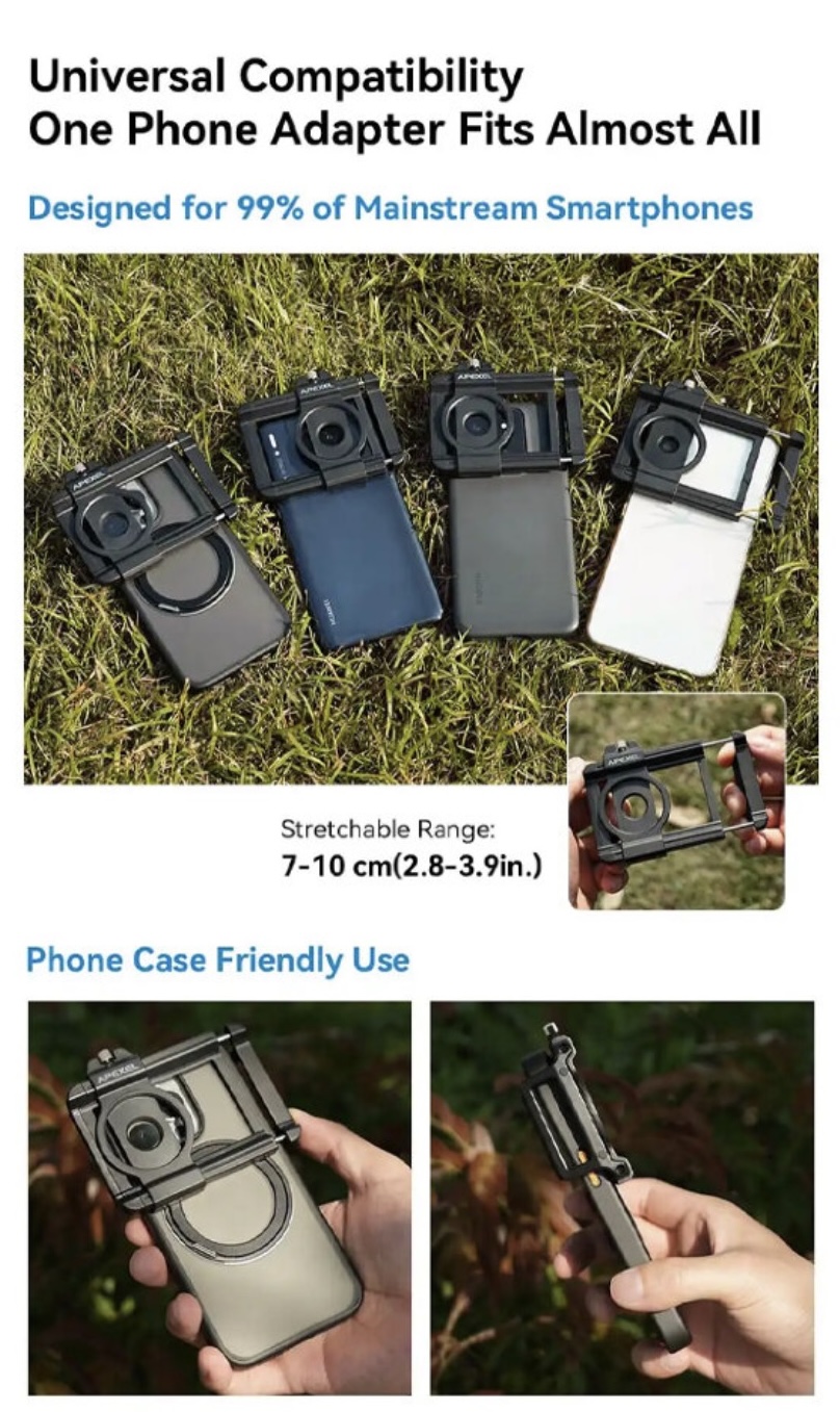 Объектив Apexel TeleCular 3 20–60X Telephoto для смартфона