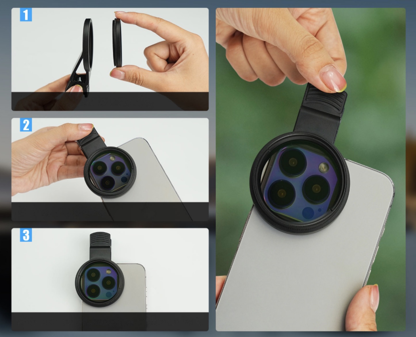 Светофильтр Apexel CPL 52 мм для смартфона