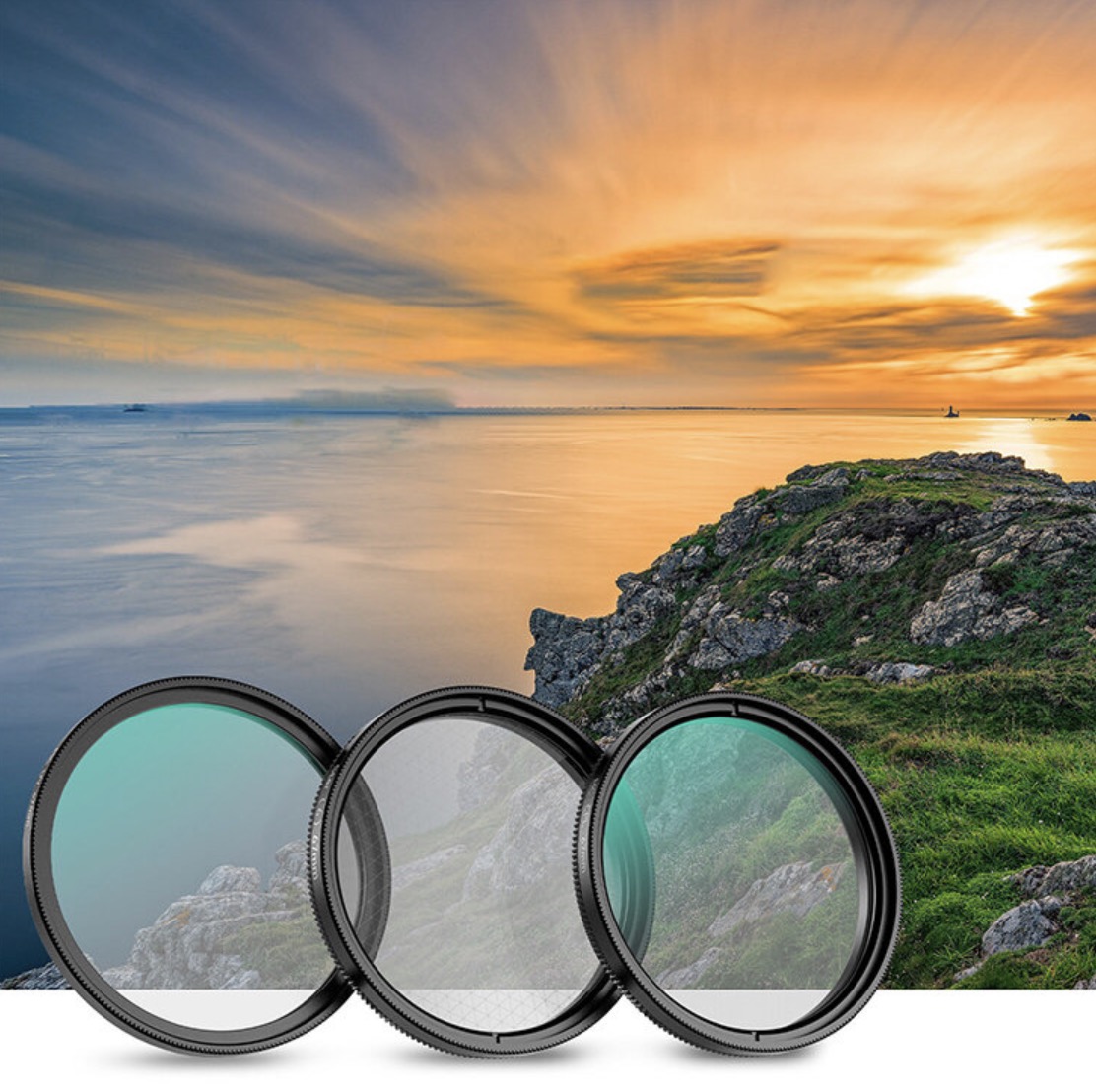 Комплект светофильтров Apexel FL3S 3-в-1 для смартфона (67мм)