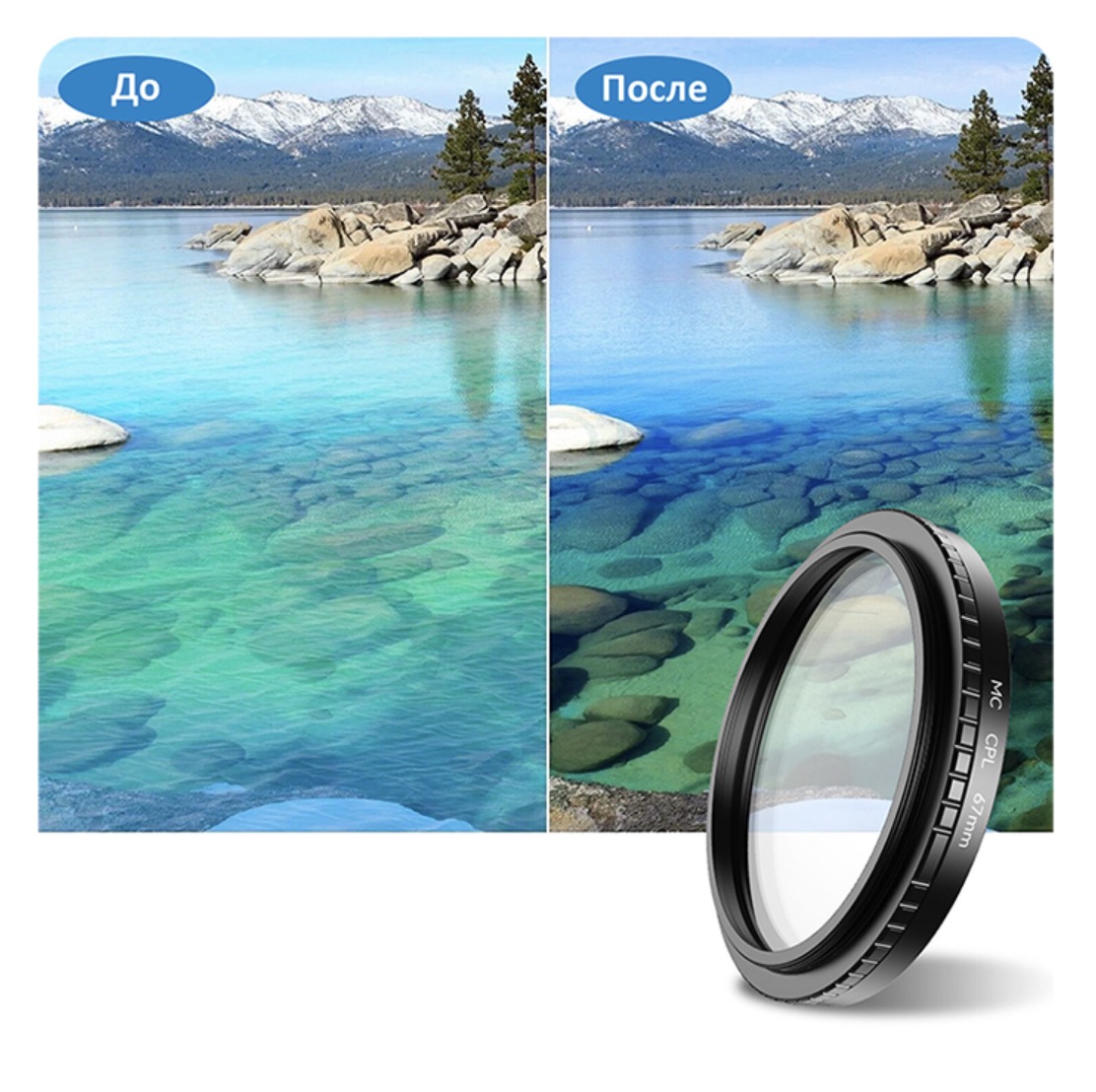 Комплект светофильтров Apexel FL3S 3-в-1 для смартфона (67мм)