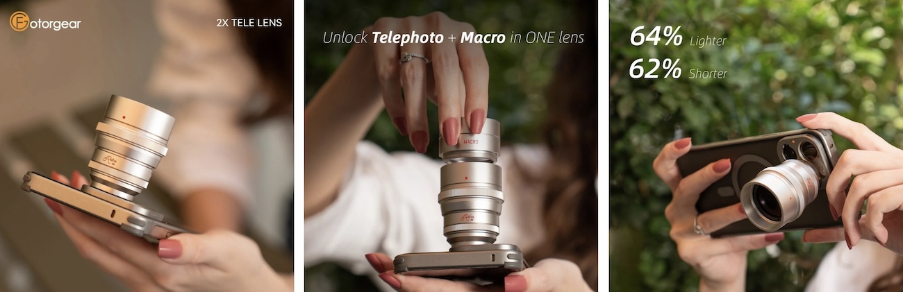 Объектив FotorGear Retro 2X Telephoto + Macrolens для смартфона