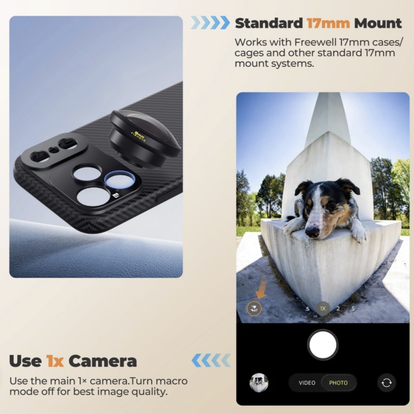 Объектив Freewell 8mm Fisheye для смартфона (17mm mount)