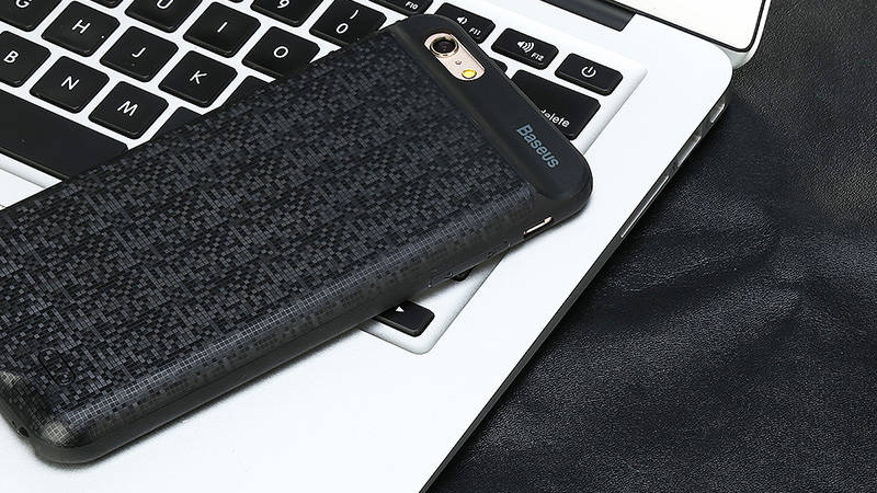 Чехол-аккумулятор Baseus Plaid Backpack Power Bank Case 3650 mAh Black для iPhone6/6S Plus