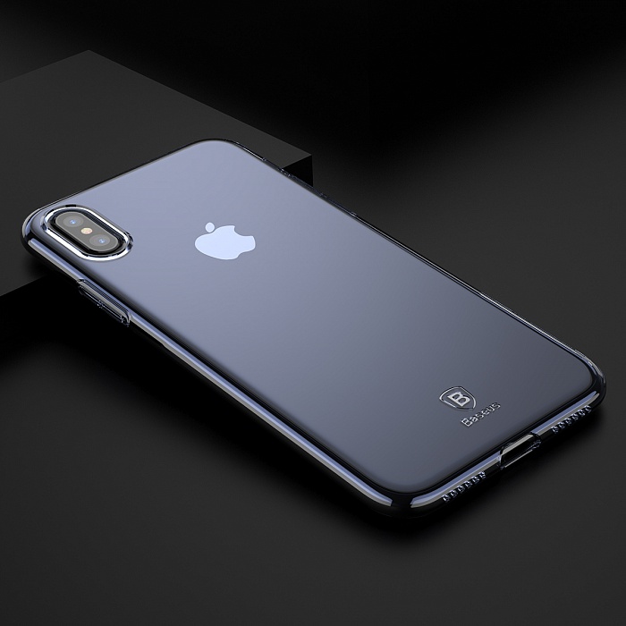 Чехол Baseus Simple Series Case Transparent Blue для iPhone X 