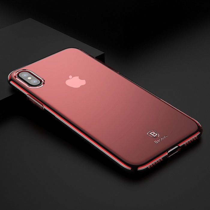 Чехол Baseus Simple Series Case Transparent Red для iPhone X