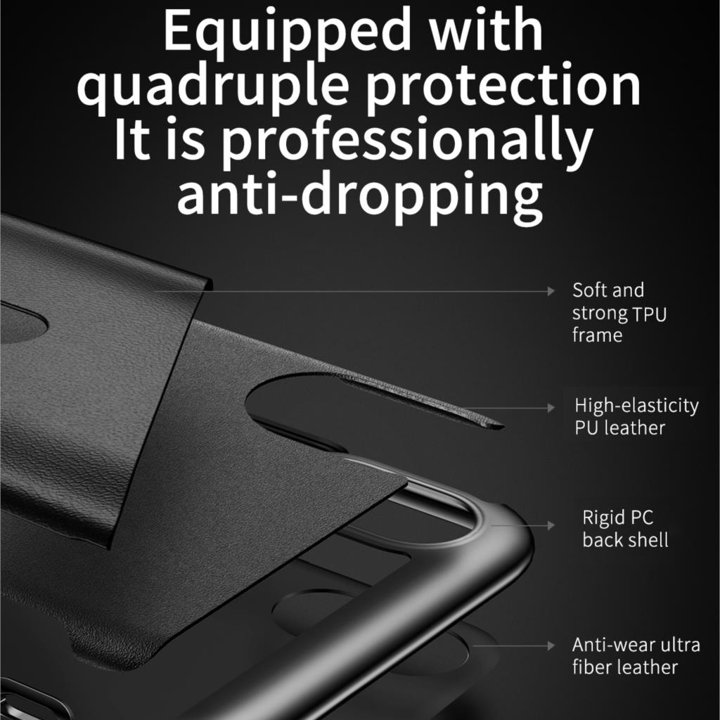 Чехол Baseus Card Pocket Case Black для iPhone X
