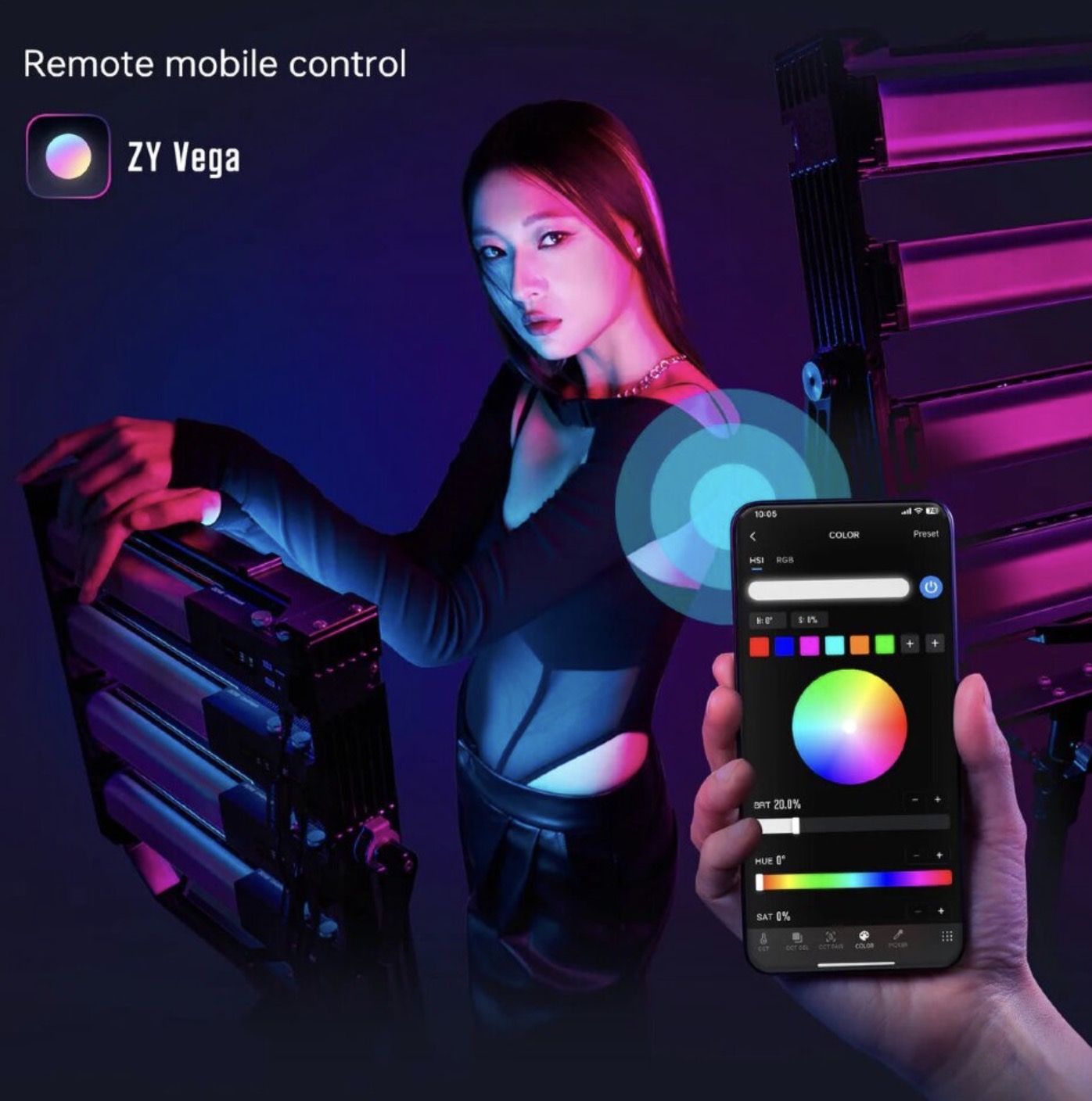 Осветитель Zhiyun Cinepeer C100 RGB Combo Kit