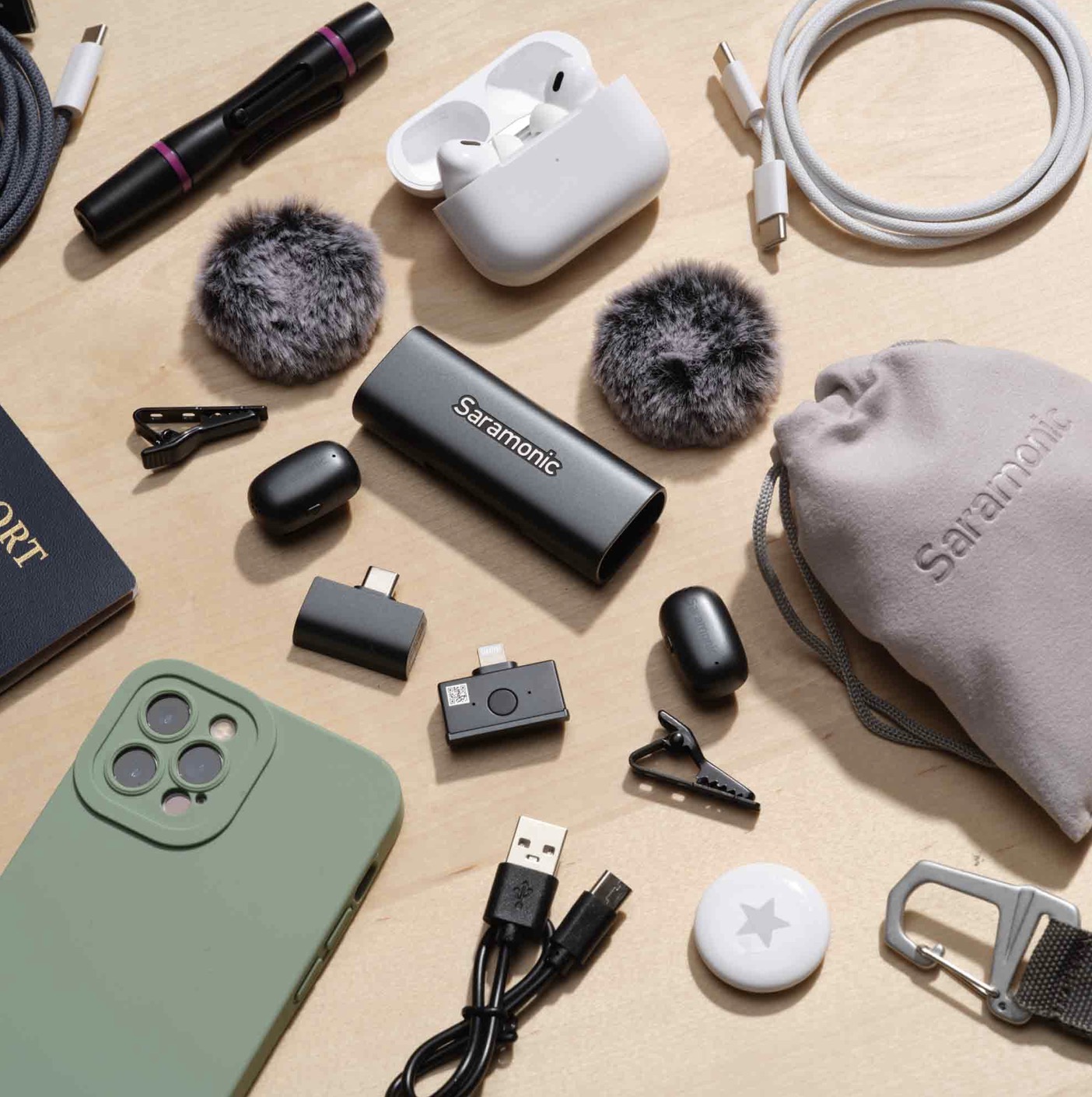 Радиосистема Saramonic Air SE-02 (TX+TX+RX+RX) 2 приёмника + 2 передатчика, для USB Type-C/Lightning