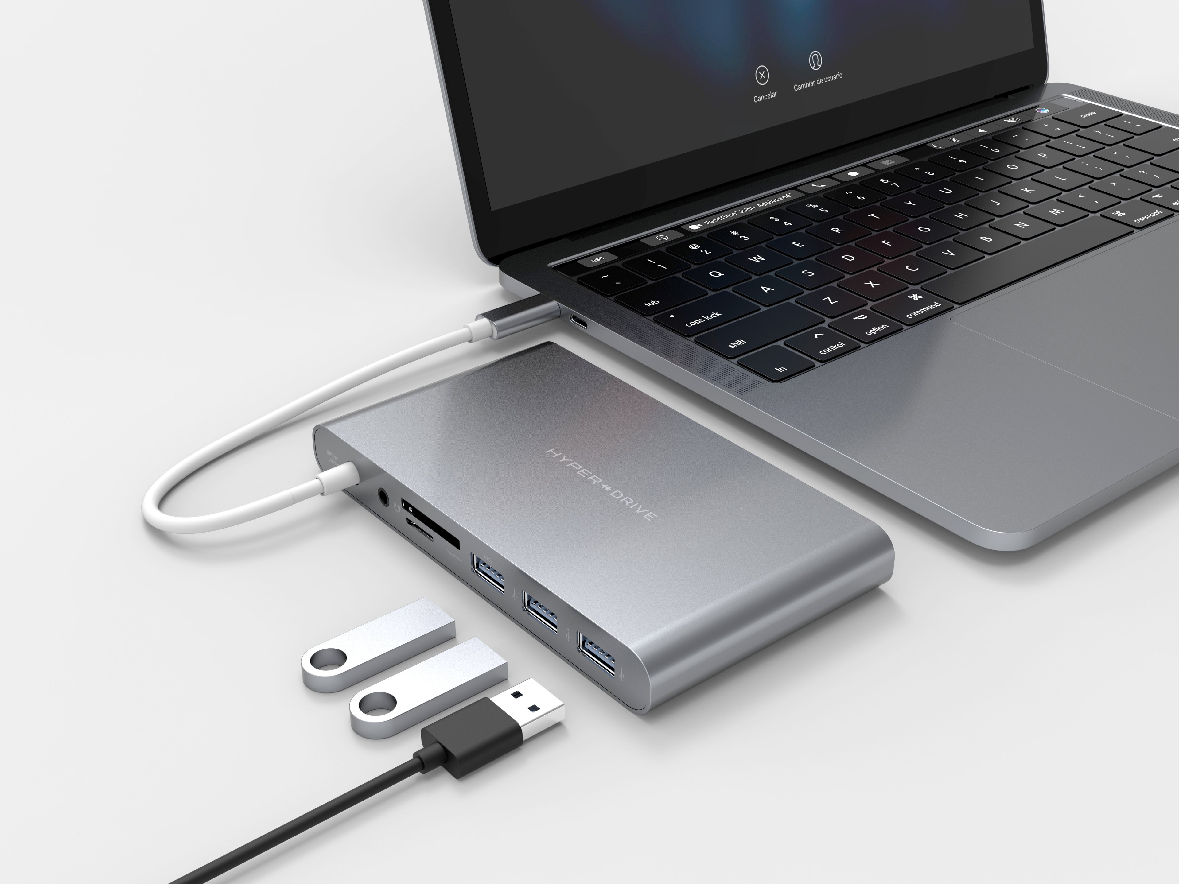 USB-хаб HyperDrive Ultimate USB-C Hub Space Gray для Macbook и других устройств с портом Type-C