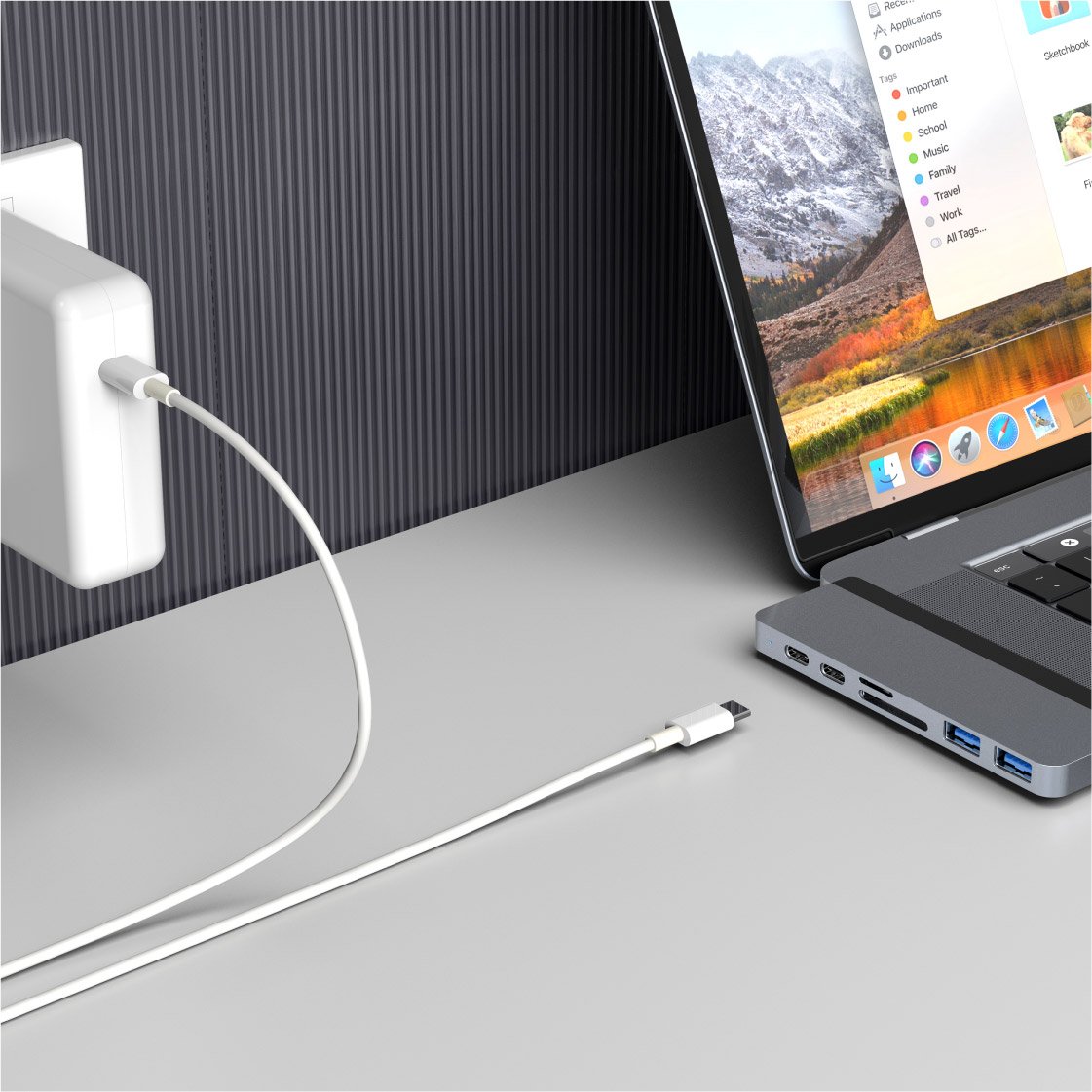 USB-хаб HyperDrive 7-in-2 NEW DUO 2020 Hub Silver для USB-C MacBook Pro / MacBook Air