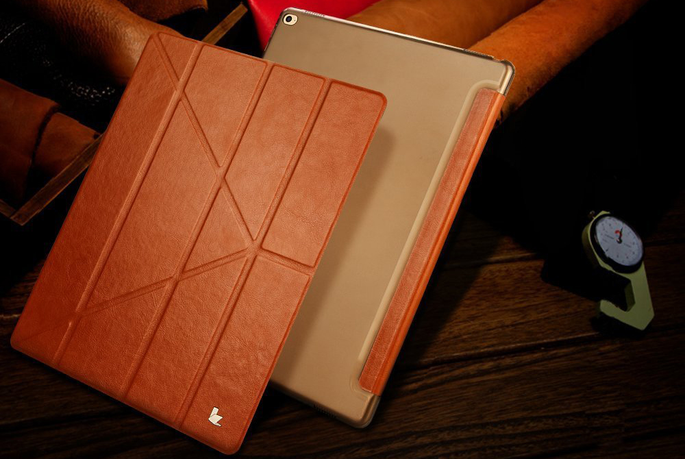Чехол Jisoncase PU Leather Brown для iPad Pro 12.9