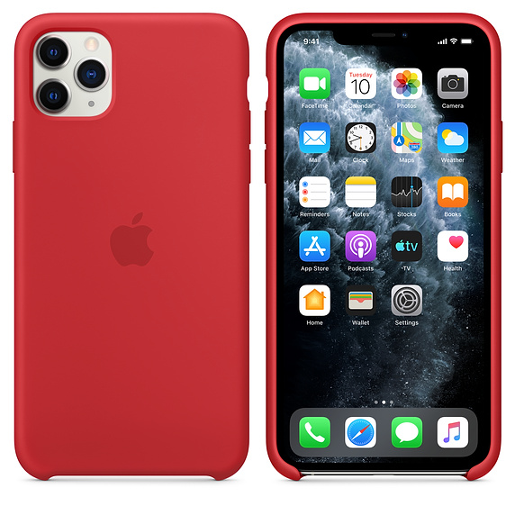 Силиконовый чехол Apple Silicone Case PRODUCT RED (Красный) для iPhone 11 Pro Max