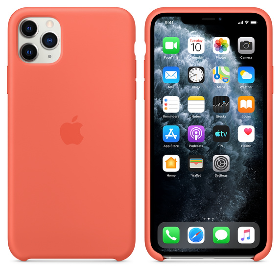 Силиконовый чехол Apple Silicone Case Orange (Спелый клементин) для iPhone 11 Pro Max