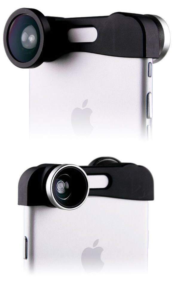 Объектив 3 в 1 Silver для iPhone 6 (Fisheye + Macro + Wide)