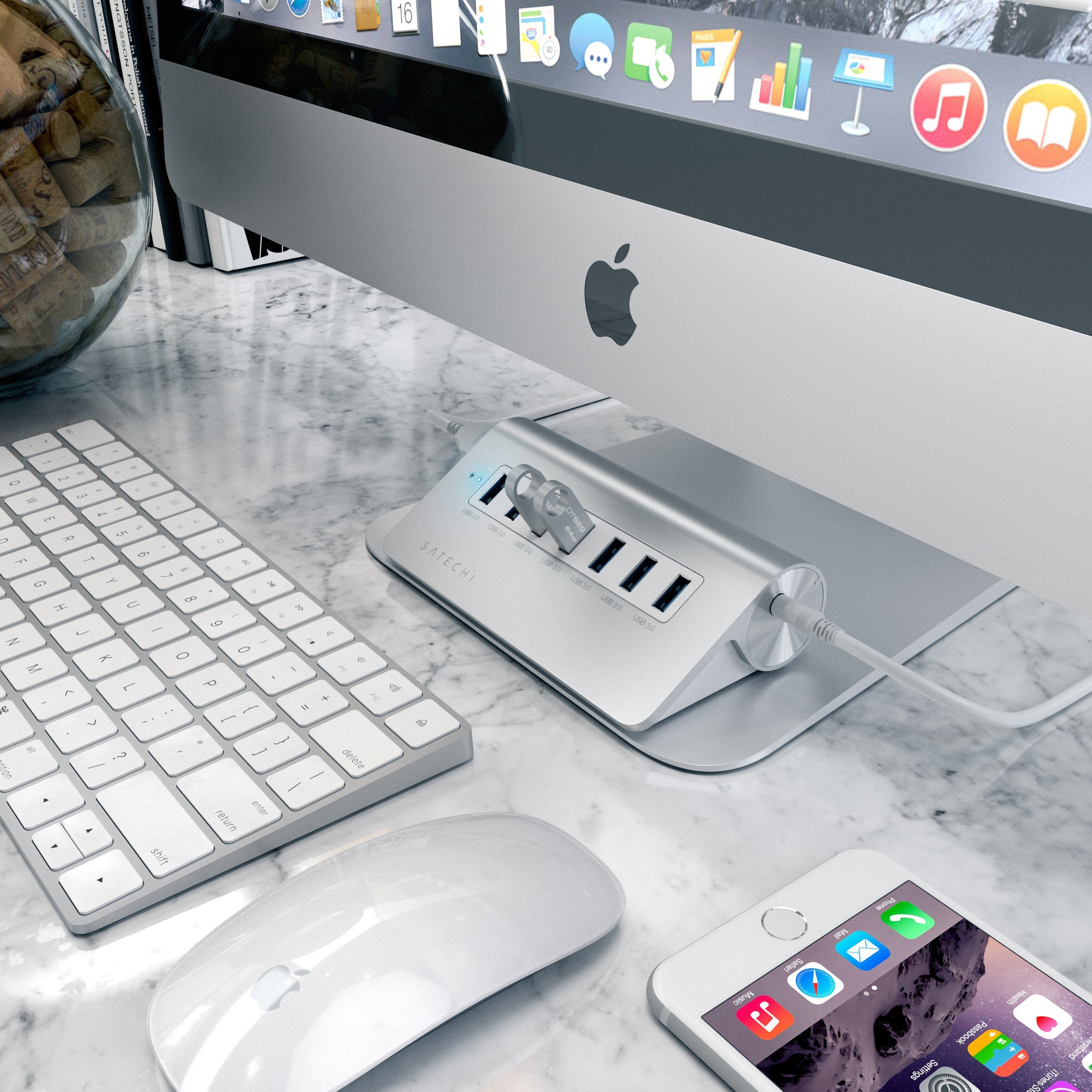 Универсальный USB-хаб (концентратор) Satechi Aluminum 7-Port USB 3.0 Hub для MacBook, iMac и других компьютеров