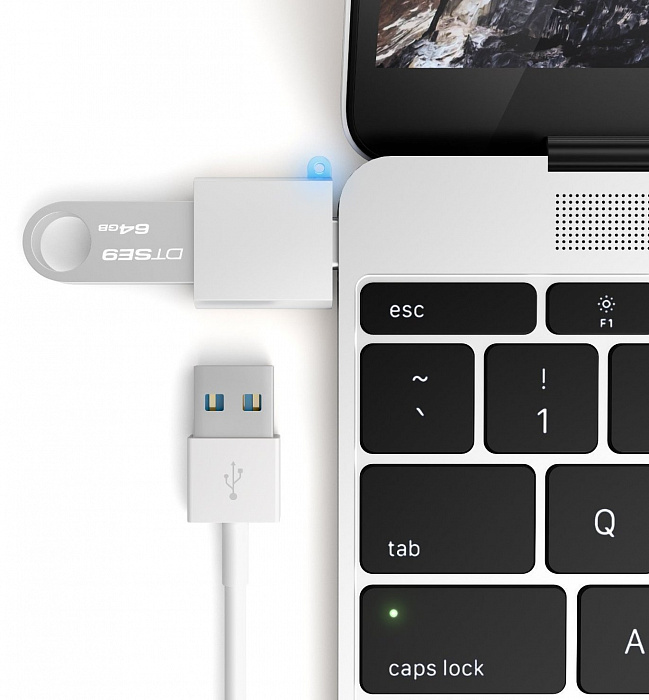 USB адаптер Satechi Type-C USB Adapter USB-C to USB 3.0, Space Gray