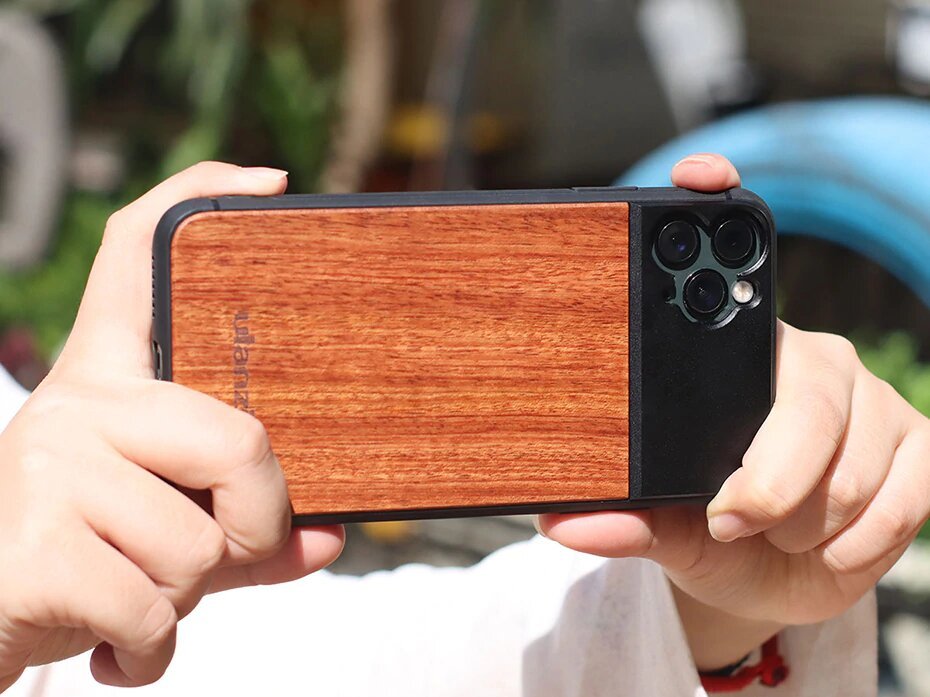 Чехол с креплением для объектива Ulanzi Wood case для iPhone 11 Pro Max
