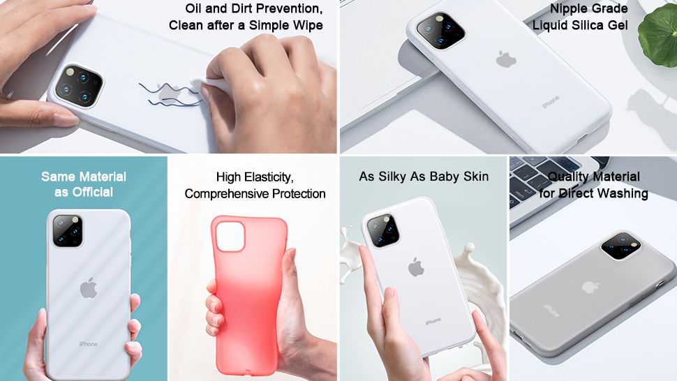 Чехол Baseus Jelly Liquid Silica Gel Transparent White для iPhone 11 Pro Max