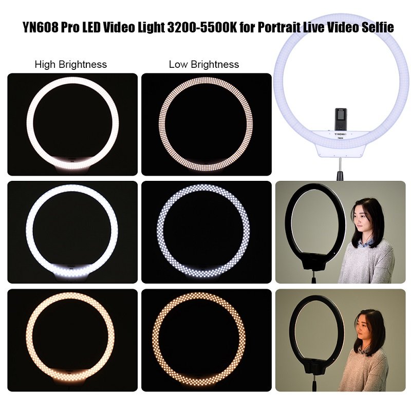 Кольцевой свет YongNuo YN-608 3200-5500K