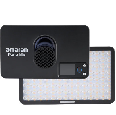 Осветитель amaran Pano 60c Kit Чёрный  Вид осветителя LED панель • Активное охлаждение • Мощность (макс) 60 Вт • Диапазон цветовой температуры 2300 — 10000 K • RGB режим • Панель управления на корпусе, приложение amaran mobile app, приложение Sidus Link app
