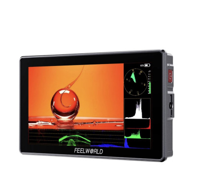Операторский монитор Feelworld H5  Тип матрицы: IPS • Диагональ экрана 5.5 дюйм • Разрешение экрана 1920 × 1080 • Угол обзора 160° • 3D-LUT • Подключение наушников • Имеет крепление 1/4"
