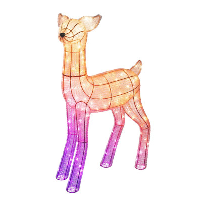 Светодиодное уличное украшение Twinkly 3D Reindeers Лань 200 RGB+W LED 90см   Светодиодное уличное украшение 200 RGB • Синхронизация с музыкой • Поддержка iOS и Android • Дистанционное управление • Высота фигуры 90 см • Мобильное приложение