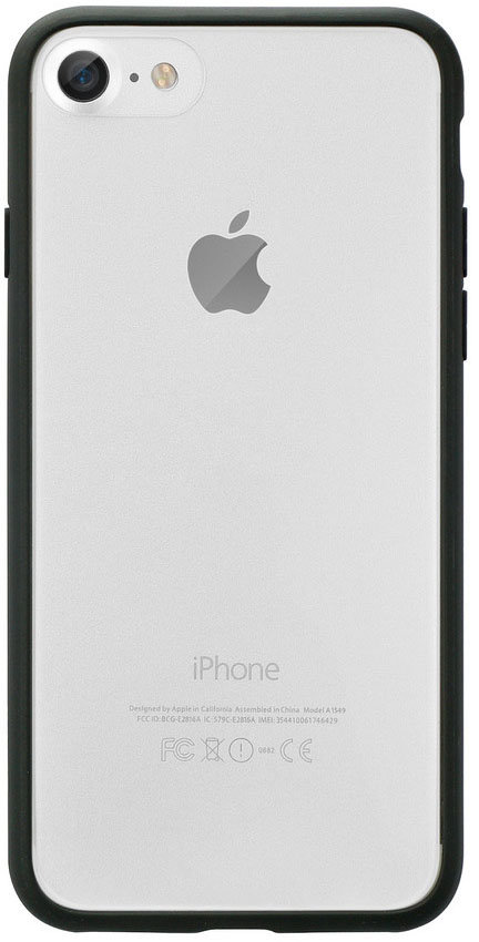 Защитный бампер Ozaki O!coat 0.3 mm Bumper Black для iPhone 8/7 OC738BK  Прочный и легкий чехол-накладка с дополнительной защитой в виде бампера для iPhone 8/7