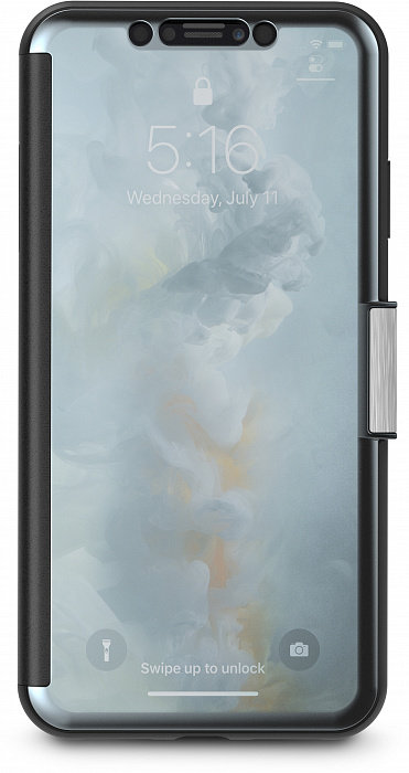 Чехол Moshi StealthCover для iPhone Xs Max Gunmetal Grey  Всесторонняя защита • Магнитная застежка • Полупрозрачная крышка • Полированные поверхности с фактурой под стекло