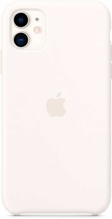 Чехол Apple Silicone White (Белый) для iPhone 11  Оригинальный аксессуар • Малая толщина • Не препятствует беспроводной зарядке • Идеальная совместимость