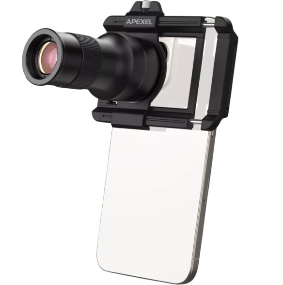 Комплект объективов Apexel APL-TM6 Telephoto &amp; Macro для смартфона  Macro (макро) • Telephoto (телеобъектив)