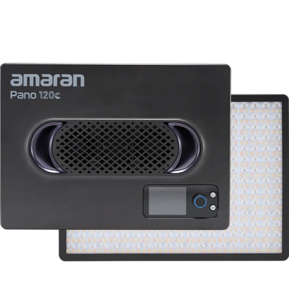 Осветитель amaran Pano 120c Kit Чёрный  Вид осветителя LED панель • Активное охлаждение • Мощность (макс) 120 Вт • Диапазон цветовой температуры 2300 — 10000 K • RGB режим • Панель управления на корпусе, приложение amaran mobile app, приложение Sidus Link app

