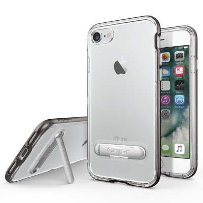 Чехол с подставкой Spigen для iPhone 8/7 Crystal Hybrid Gunmetal 042CS20459
