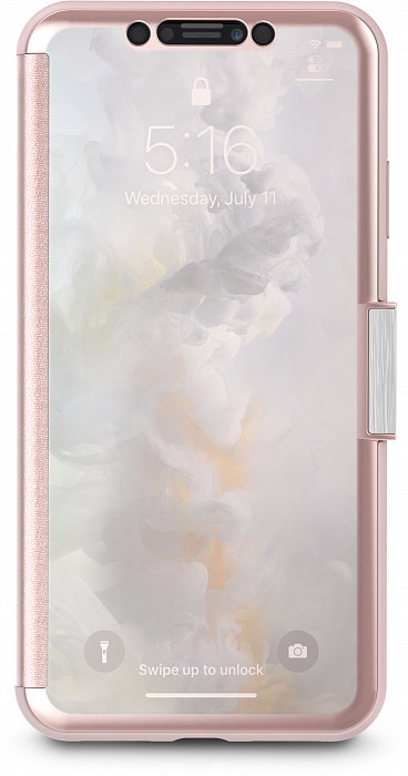 Чехол Moshi StealthCover для iPhone Xs Max Champagne Pink  Всесторонняя защита • Магнитная застежка • Полупрозрачная крышка • Полированные поверхности с фактурой под стекло