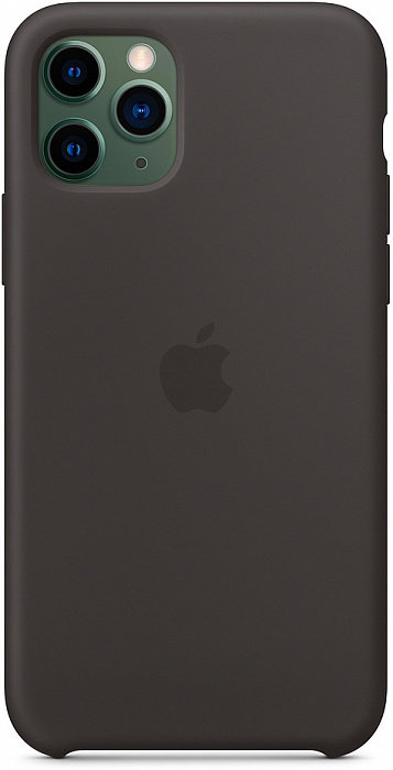Чехол Apple Silicone Black (Черный) для iPhone 11 Pro  Оригинальный аксессуар • Малая толщина • Не препятствует беспроводной зарядке • Идеальная совместимость