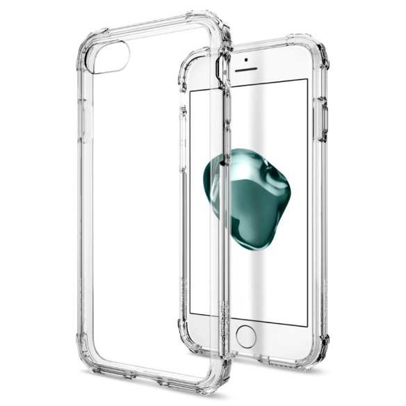 Чехол Spigen для iPhone 8/7 Crystal Shell Crystal Clear 042CS20306  Противоударный чехол с рельефными кнопками, приятными на ощупь.
