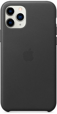 Кожаный чехол Apple Leather Black (Черный) для iPhone 11 Pro