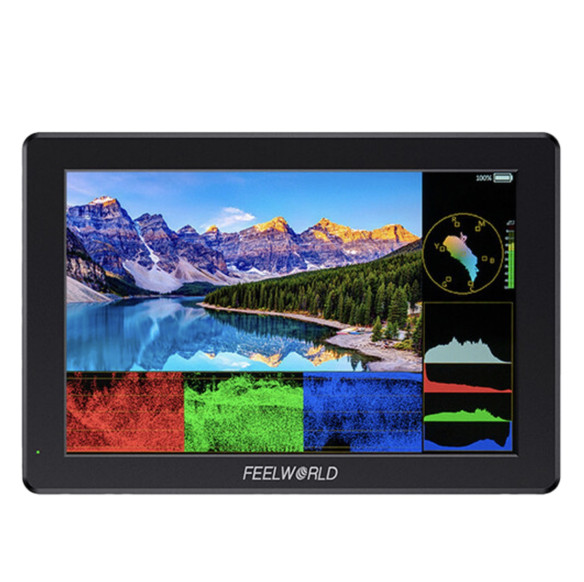 Операторский монитор Feelworld T7S Pro  Тип матрицы: IPS • Диагональ экрана 7 дюйм • Разрешение экрана 1920 × 1200 • 3D-LUT • HDR