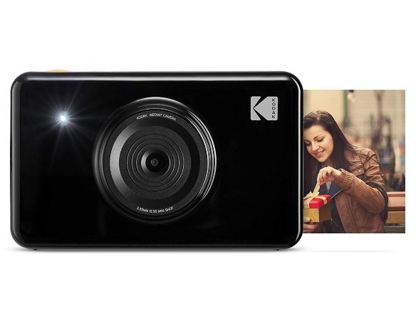 Моментальный фотоаппарат Kodak Mini SHOT Black (KODMSB)  Классная фотокамера от Kodak! Печатайте фотографии в двух размерах — 53x86 мм и 53х53 мм. Есть возможность редактировать фото через bluetooth-приложение. Ламинированные долговечные фото.