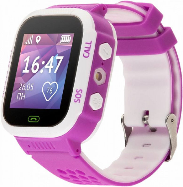 Детские часы-телефон с GPS Кнопка жизни Aimoto Start Pink  Безопасная зона • GPS геолокация • Тихий звонок • Отправка SMS • Датчик снятия с руки • Кнопка SOS • История перемещений