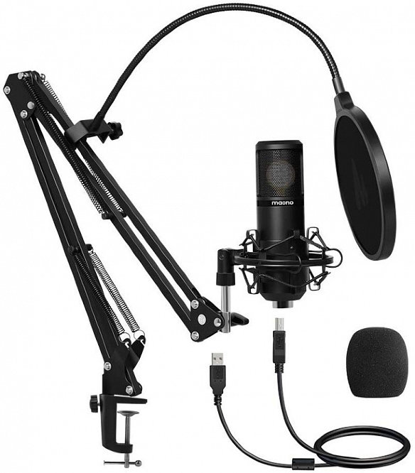 USB-микрофон с настольным креплением Maono USB Podcast Microphone Set AU-PM430  USB-подключение • Цельнометаллическая конструкция
 • Кардиоидная диаграмма направленности • Высокое качество записи вокала • 25-мм конденсаторный преобразователь
