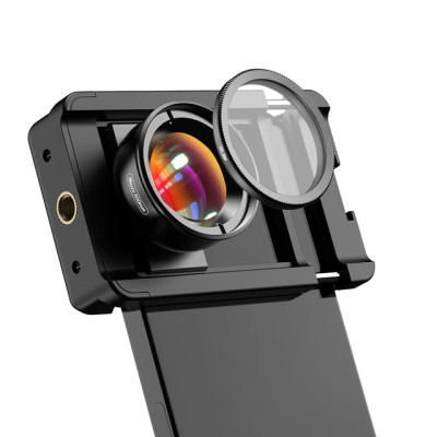 Объектив Apexel 100mm Macro Kit с CPL-фильтром и креплением для смартфонов  Обновленная версия с креплением для любых смартфонов • CPL-фильтр, крепление и чехол в комплекте • Поддержка байонета 17mm (объективы Ulanzi) • Фокусное расстояние: 100 мм • Байонет объектива: 17 мм • Тип объектива: макро • Материал: алюминий, оптическое стекло • Минимальная дистанция фокусировки: 40 мм