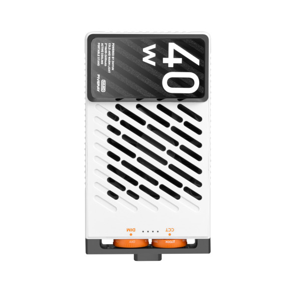 Осветитель светодиодный Zhiyun FIVERAY M40  Температура 2700 до 6200K • Мощность, Вт 40 • Крепление насадок собственное • Питание встроенный аккумулятор/USB • Поддержка USB-PD • Возможности регулировки яркости и цветовой температуры