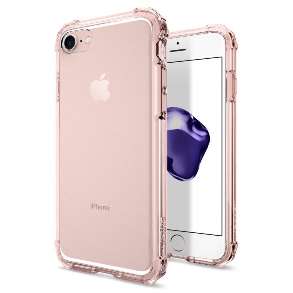 Чехол Spigen для iPhone 8/7 Crystal Shell Rose Crystal 042CS20308  Противоударный чехол с рельефными кнопками, приятными на ощупь.